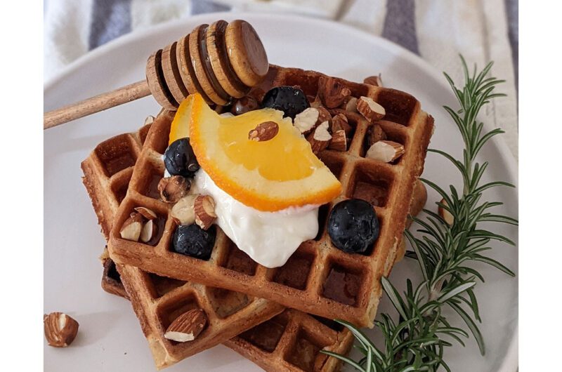 Cheese With Cassava Waffles With Quince Surprise